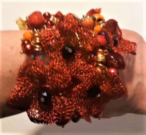 Bratara boho-chic Poppies on my mind
