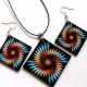 set bijuterii lemn cu mandala 