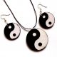 set bijuterii lemn cu Yin Yang 