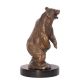 Urs -statueta din bronz pe un soclu din marmura