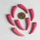 4buc Pandantiv acril colt roz