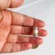 2buc distantiere rotunde duble argintii rhinestone