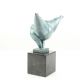 Gimnasta-statueta din bronz pe un soclu marmura