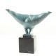 Gimnasta-statueta din bronz pe un soclu marmura