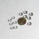 12buc cabochon rotund sticla transparent 