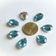 Cabochon lacrima acril turcoaz 18x13 mm