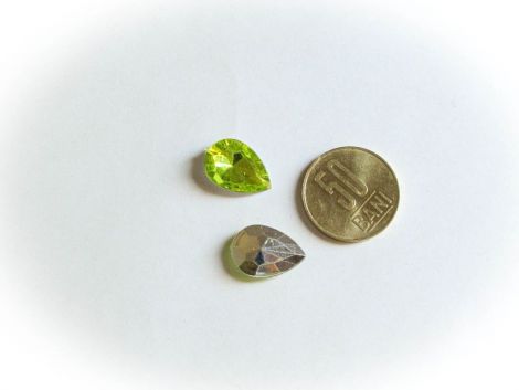 2buc Cabochon lacrima acril lime 18x13 mm