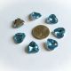 Cabochon inima acril turcoaz 16 mm