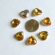 Cabochon inima acril auriu 16 mm