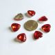 Cabochon inima acril rosu 16 mm