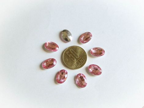 Cabochon oval acril roz 14x10 mm