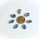 Cabochon oval acril bleu 14x10 mm