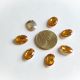 Cabochon oval acril auriu 14x10 mm