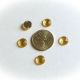 5buc Link cusut acril rotund auriu