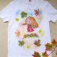 Tricou pictat manual " Toamna "