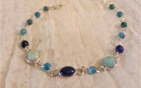 Bratara argint lapis lazuli larimar apatit