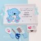 Set mot ursulet pictat manual personalizat nume