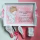 Set turta ingeras pictat personalizat cu nume
