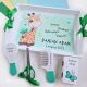 Set mot girafa pictat manual personalizat cu nume