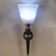 Lampa Art Deco de perete cu abajur alb 