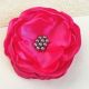 brosa floare roz intens cu perle argintii 10 cm