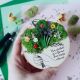 Magnet buchet licheni flori personalizat cu text