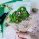 Magnet buchet licheni flori personalizat cu text