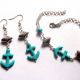 set turcoaz motiv marin 