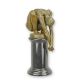 Nud - statueta mare  din bronz pe soclu marmura