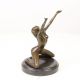 Nud - statueta erotica din bronz pe soclu marmura