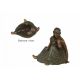 Femeie semidezbracata- statueta din bronz pictat 