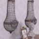 Set doua aplice din cristal cu decoratiuni alama