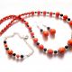 set howlite portocaliu si negru