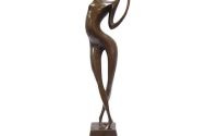 Femeie stilizata - statueta moderna din bronz 