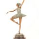 Balerina - statueta din bronz pictat 