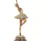 Balerina - statueta din bronz pictat 