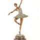 Balerina - statueta din bronz pictat 