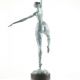 Nud modern - statueta din bronz pe soclu marmura