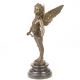 Ingeras - statueta din bronz pe soclu din marmura 