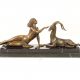 Amazoana cu antilopa - statueta din bronz 