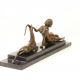 Amazoana cu antilopa - statueta din bronz 