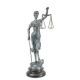 Justitia cu finisaj verde - statueta din bronz 