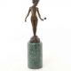 Fetita cu trandafir- statueta din bronz 