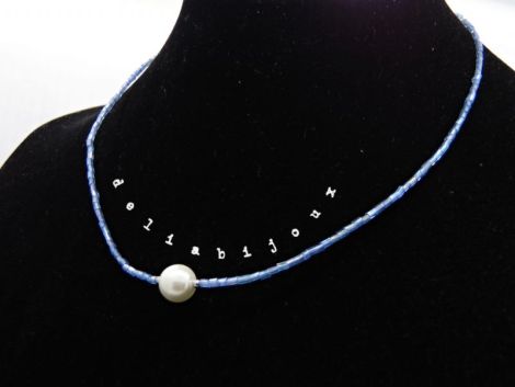 Colier handmade -margele nisip perla cod708