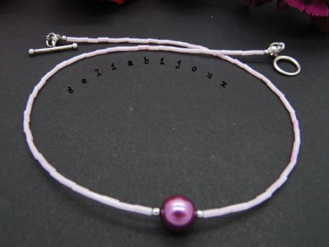 Colier handmade -margele nisip perla cod709