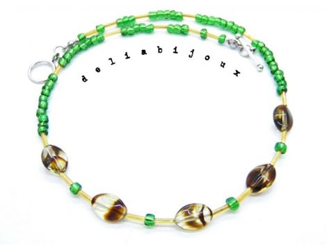Colier handmade-margele nisipmargele Cehiacod710