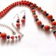 set howlite portocaliu si negru