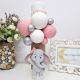 Lumanare de botez Elefantel Roz