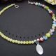 Colier handmade unicat - peridot si margele Millef