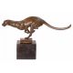 Puma alergand-statueta din bronz